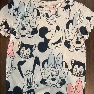 Divided Kids Short Sleeve Tee - Black and White Cartoon Print